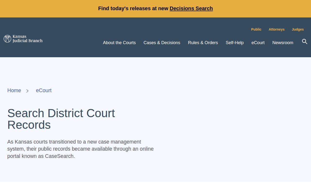 Kansas district court records guide for McPherson County arrest news
