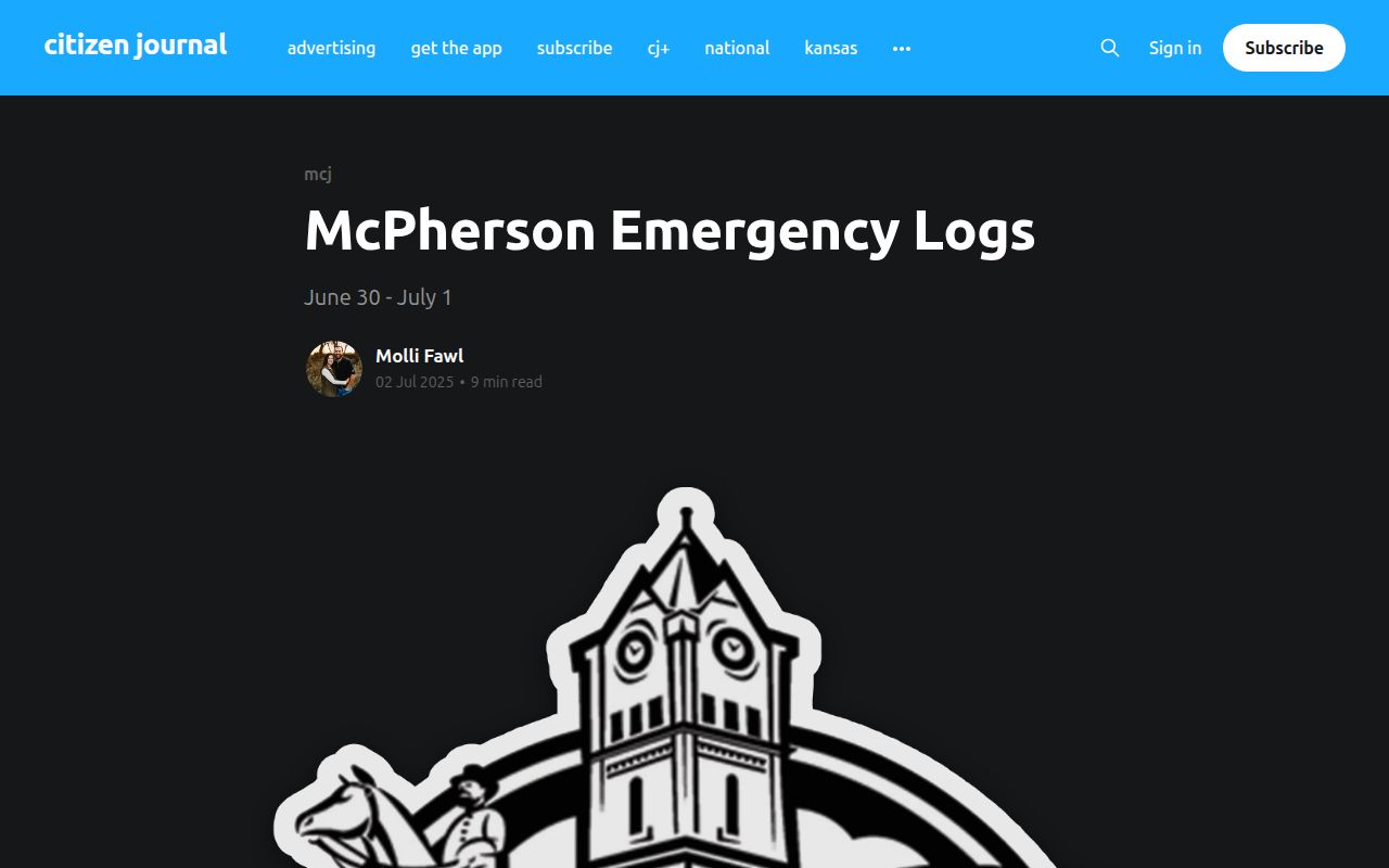 McPherson County emergency dispatch news log